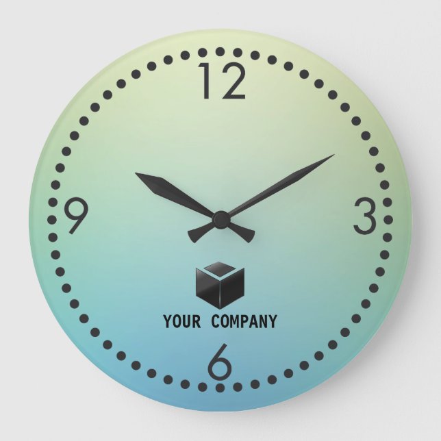 Klassische personalisierte und bearbeitbare Untern Große Wanduhr (Vorderseite)