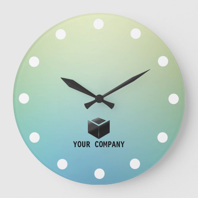Klassische personalisierte und bearbeitbare Untern Große Wanduhr (Vorderseite)