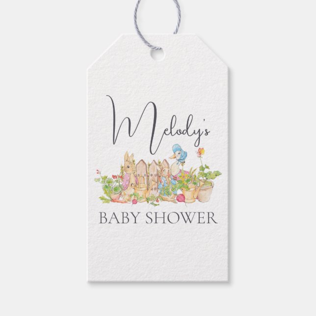 Klassische Peter Rabbit Personalisierte Geschenket Geschenkanhänger (Vorderseite)