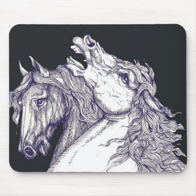 Klassische Pferde Mousepad (Vorne)
