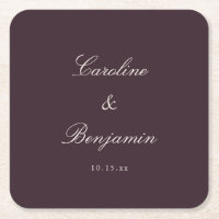 Klassische Pflaumen-Schrift Elegante Hochzeit benu