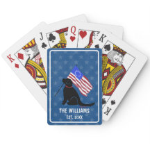 Klassische Playing Cards für Hunde im Schwarzen La