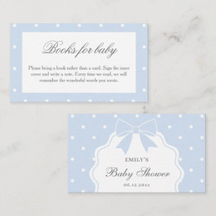 Klassische Polka Dots Bow Baby Duschbücher für Kin Begleitkarte