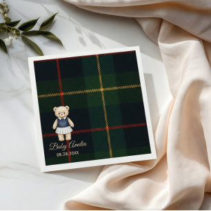 Klassische Polo-Teddybär-Preppy-Karobaby-Party  Serviette