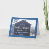 Klassische Post-Beutel-Anzeige auf einer Scheune