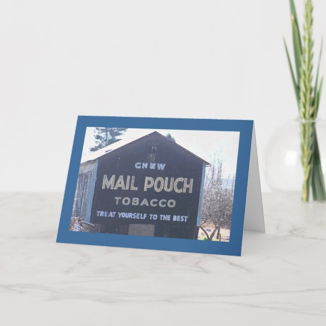 Klassische Post-Beutel-Anzeige auf einer Scheune Karte (Vorderseite)