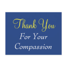 Klassische Postkarte "Danke für Ihr Mitgefühl"