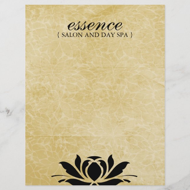 Klassische Preisliste für Salon (Vorderseite)