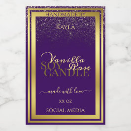 Klassische Produktverpackungsmarken Lila und Gold Lebensmitteletikett