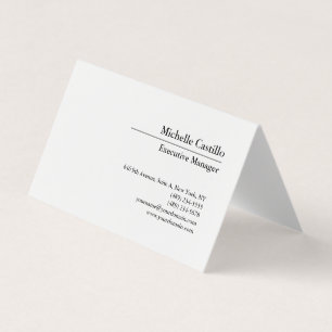 Klassische professionelle eigene Namensinformation Visitenkarten