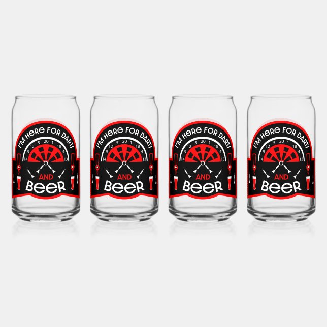 Klassische Pub Darts Dosenglas (Vorderseite)