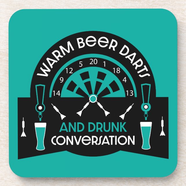 Klassische Pub Darts Getränkeuntersetzer (Vorderseite)