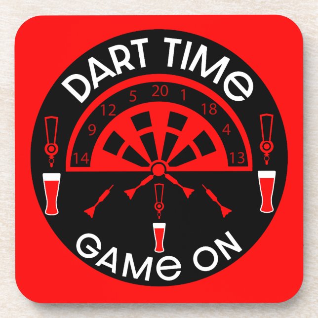 Klassische Pub Darts Getränkeuntersetzer (Vorderseite)