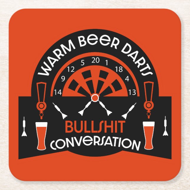 Klassische Pub Darts Rechteckiger Pappuntersetzer (Vorderseite)