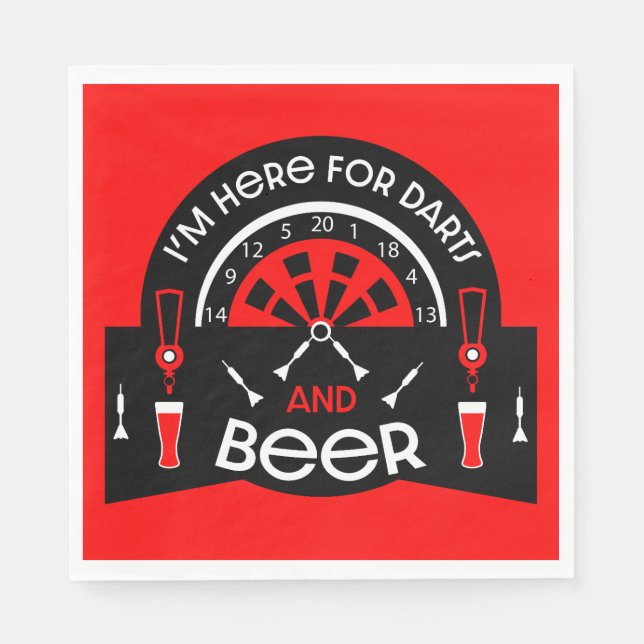 Klassische Pub Darts Serviette (Vorderseite)