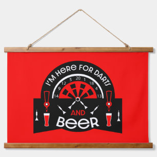 Klassische Pub Darts Wandteppich Mit Holzrahmen