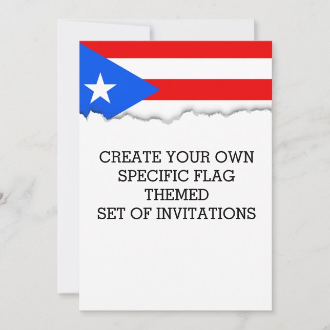 Klassische puerto-rikanische Flagge Einladung (Vorderseite)