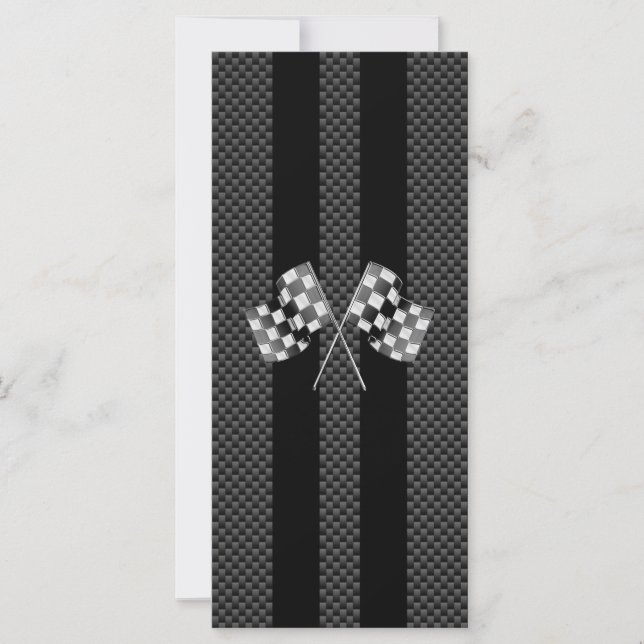 Klassische Racing Flags Streifen im Carbon Fibre S (Vorderseite)
