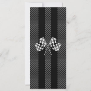Klassische Racing Flags Streifen im Carbon Fibre S