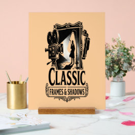Klassische Rahmen & Schatten Vintage Noir Kino Acr Acrylschild