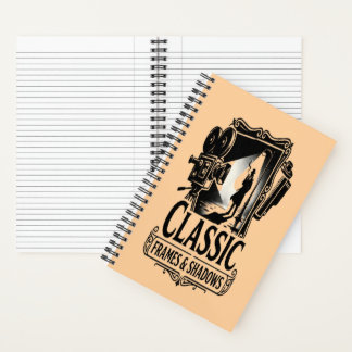 Klassische Rahmen & Schatten Vintage Noir Kino Spi Notizbuch