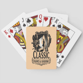 Klassische Rahmen & Schatten Vintage-Noir-Kino-Spi Spielkarten