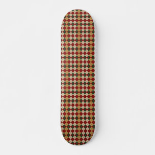 Klassische Raute, Weihnachten/Winter gemustert Skateboard