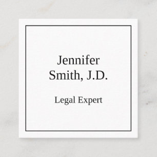 Klassische, rechtliche Berufliche Visitenkarte