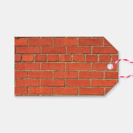 Klassische Red Brick Wall Geschenkanhänger