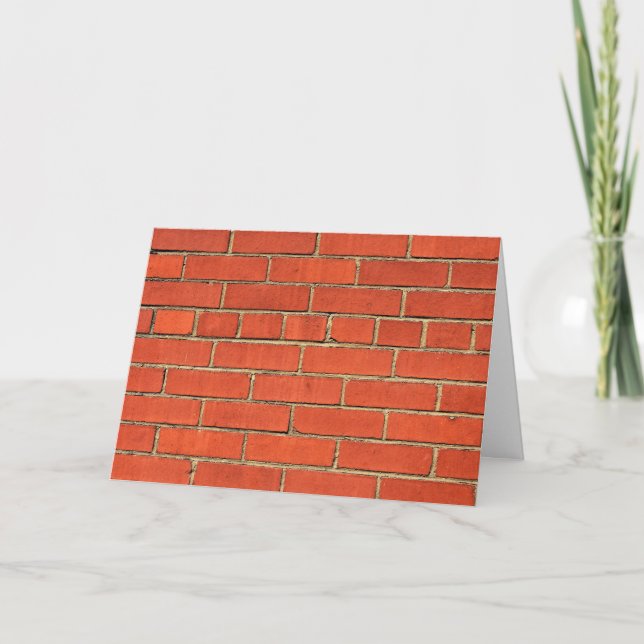 Klassische Red Brick Wall Karte (Vorderseite)