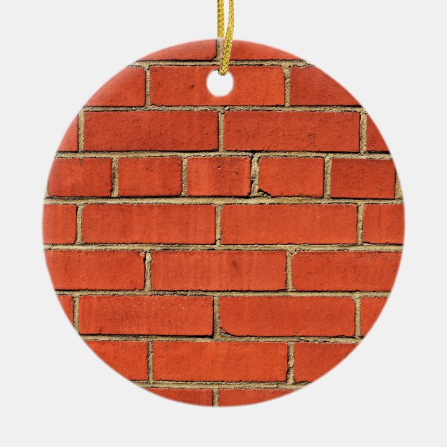 Klassische Red Brick Wall Keramik Ornament (Vorne)