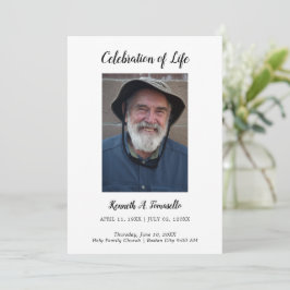 Klassische Reihenfolge Beerdigung Foto Flat Programm