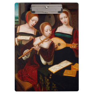 Klassische Renaissance Kunst Drei Musizierende Fra Klemmbrett