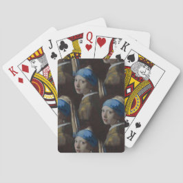 Klassische Replik von Mädchen mit Perlenohrring Spielkarten