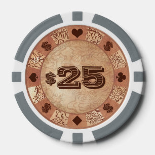 Klassische retro-orientalische Vintage-Drachenvorl Pokerchips