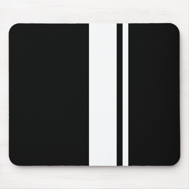 Klassische Retro schwarze u. weiße Mousepad (Vorne)