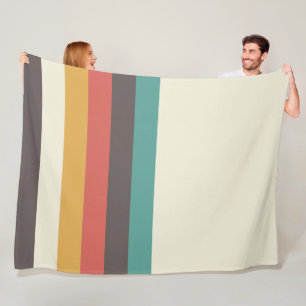 Klassische Retrostreifen Fleecedecke