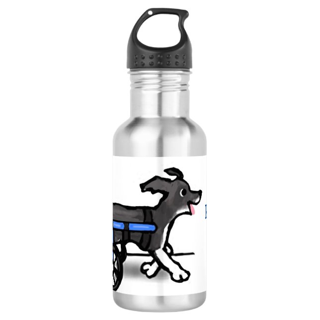 Klassische Roller Logo Design Wasserflasche Edelstahlflasche (Vorderseite)