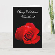 Klassische romantische rote Rosen-Weihnachtskarte