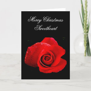 Klassische romantische rote Rosen-Weihnachtskarte Feiertagskarte