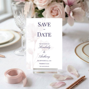Klassische Romantische Verstaubte Rosen Blumen Hoc Save The Date