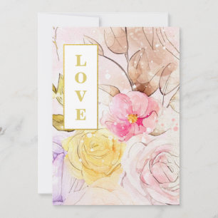 *~ Klassische Romanze AR26 Blumen QR RSVP Hochzeit Einladung