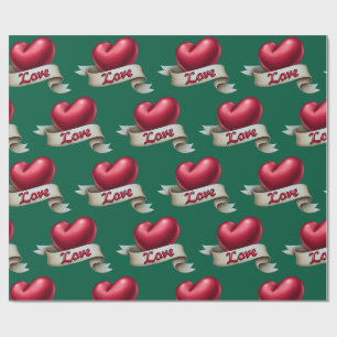 "Klassische Romanze" Smaragd-Geschenkpapier Geschenkpapier