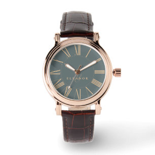 Klassische römische Ziffern Elegante Typografie St Armbanduhr