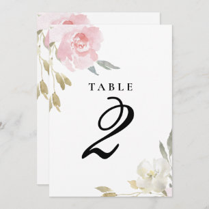 Klassische Rosa-Bläsereihen-Tischnummer Einladung
