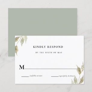 Klassische rosa Blumenhochzeit RSVP Antwort Einladung