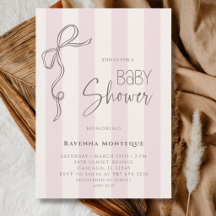 Klassische rosa gestreifte Schleife Vintage-Baby-P