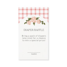 Klassische rosa Gingham-Windel Faffle Babyparty