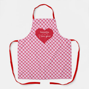 Klassische rosa Herzen-Schürze Valentinstag Ich li Schürze