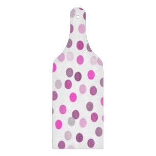 Klassische rosa Polka Punkte auf Weiß Schneidebrett